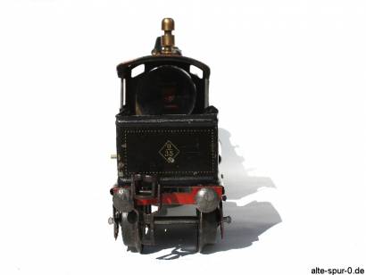 Märklin 4030 & 4031, Dampfmaschinen-Lokomotive, Spiritus, 2-achsig, schwarz, mit 2-achsigem, rot/schwarzem Tender