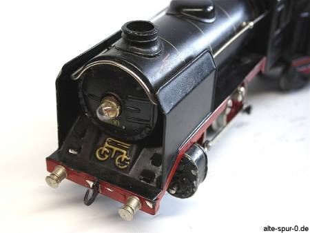 Märklin R 12900, Dampflokomotive 20 Volt, 2-achsig, schwarz, mit 2-achsigem, schwarzem Tender