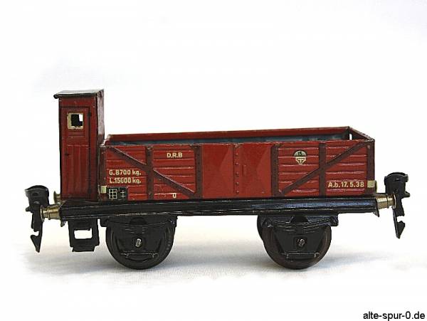 16710 Märklin Güterwagen, 2-achsig, offen, rotbraun, Bremserhaus