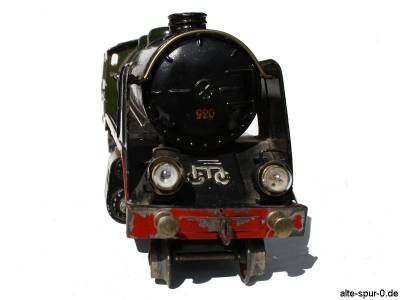 Märklin SpurO, E66 12920, Dampflokomotive 20 Volt, 2'B, grün, mit 3-achsigem Tender
