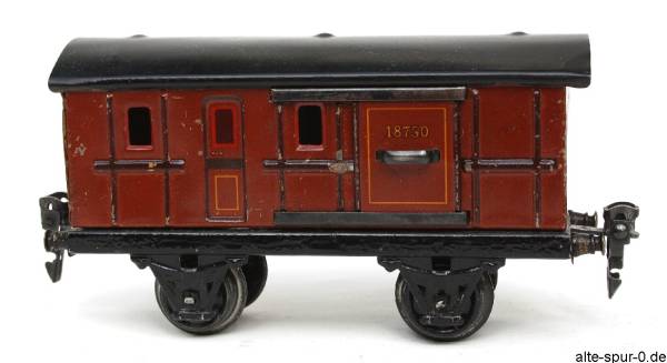 18750, Märklin Güterwagen, 2-achsig, rot, alte Spur 0 