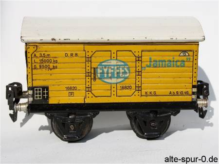 16820 Märklin Güterwagen, 2-achsig, gelb, Bananenhänger, Fyffes, Jamaica