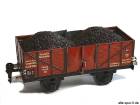 17710 Märklin Hochbordwagen, 2-achsig, rotbraun, offen, mit Ladung, alte Spur 0