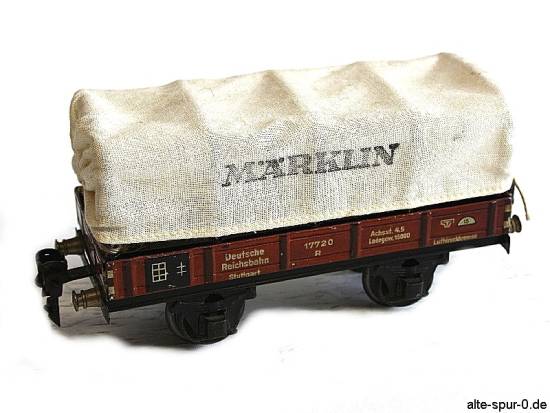 Märklin 17720, Niederbordwagen, 2-achsig, mit Plane
