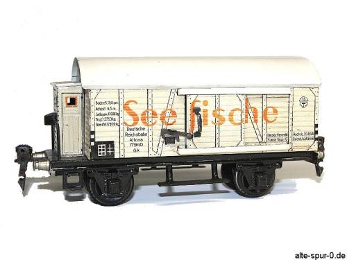 Märklin 17940, Seefischewagen, 2-achsig, grau/weiss, mit Bremserhaus und Dach
