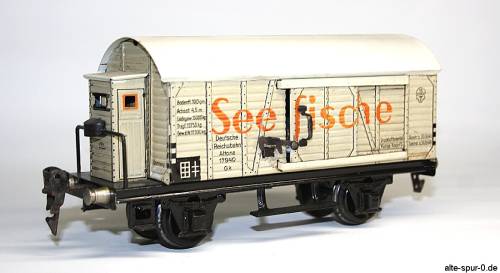 Märklin, Spur 0, Bremserhäuschen am Seefischewaggon