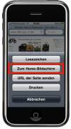 "Zum Home-Bildschirm" berühren