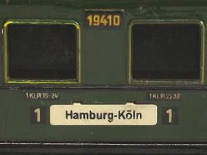 Märklin Personenwagen, Kennzeichnung: Personen-Reisezugwagen